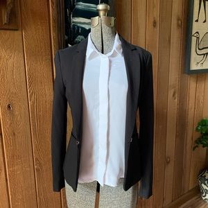 H&M slim fit stretch black blazer 2 XS